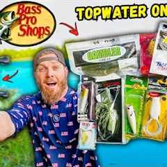 Bass Pro Shops TOPWATER ONLY Fishing Challenge (Multi-Species MADNESS)
