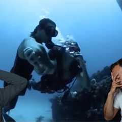 Divers React to Female Scuba Diver panics and get out of air