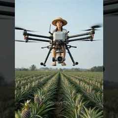 Smart drone managing a pineapple farm #smartfarming #villagelife #farming #rurallife