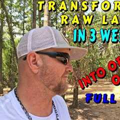 RAW LAND TO OFF-GRID RETREAT IN 30 MINUTES |tiny house homesteading off-grid cabin build DIY tractor