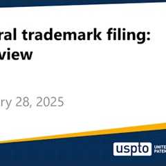 Federal trademark filing: Overview