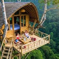 200 Days Survival Alone In Forest - Two Sisters Built a Treehouse