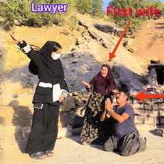 The mean second wife returns with a lawyer and files for divorce