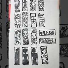 The entire KPDH stamp collection! #kpopdemonhunters #kpdh #pinkeraserart #eraserstamp #huntrix