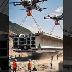 Futuristic Drone Technology in Heavy Construction