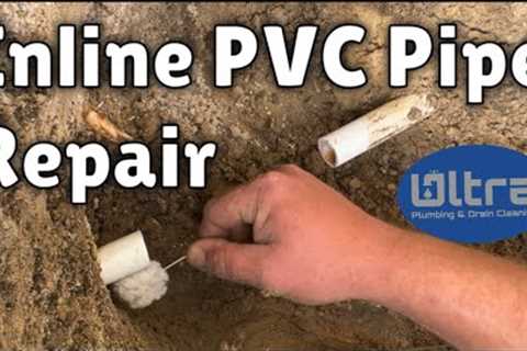 Inline PVC Pipe Repair - Replacing A PVC Water Supply Pipe In Ground - Pipes Won’t Move