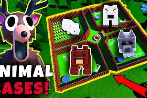 I Built 4 Animal Bases in 99 Nights in the Forest!