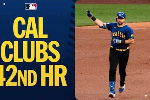 Cal Raleigh blasts his 42nd HR of the year! (New record for switch-hitting catcher!)