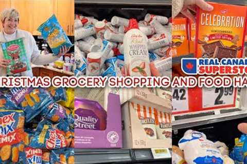 CHRISTMAS GROCERY SHOPPING AND FOOD HAUL CHRISTMAS 🎅🏻 🎄