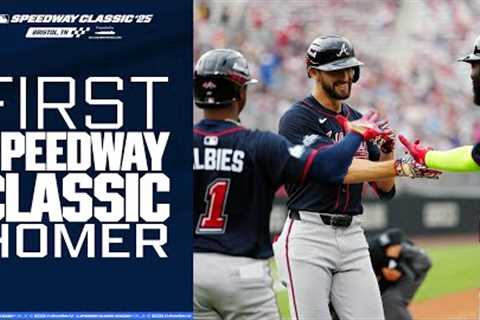 First Speedway Classic HOME RUN is smoked out by Braves' Eli White! 🏎️