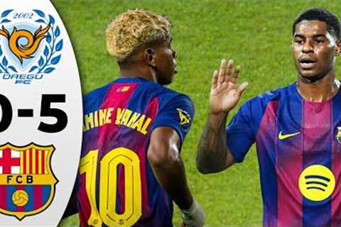 Daegu vs Barcelona 0-5 - All Goals &amp; Highlights 2025 (Rashford GOAL!)