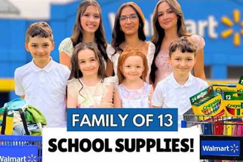 BACK TO SCHOOL SUPPLIES SHOPPING WITH 9 KIDS WALMART 2025
