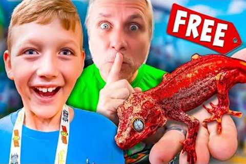 Surprising A Random Kid With His Dream Reptile!