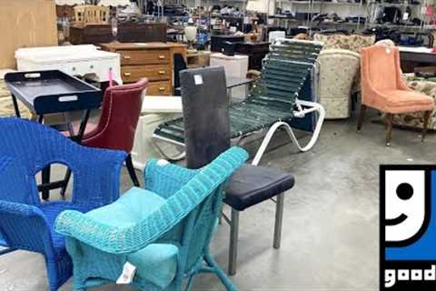 GOODWILL SHOP WITH ME FURNITURE ARMCHAIRS TABLES DESKS KITCHENWARE DECOR SHOPPING STORE WALK THROUGH