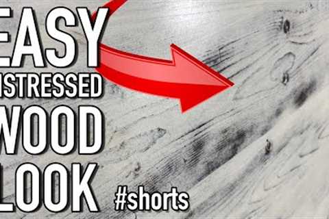 DIY Distressed Wood Look in 5 Easy Steps #shorts