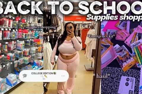 BACK TO SCHOOL SUPPLY SHOPPING + HAUL| college edition + emergency kit must haves#backtoschool #haul