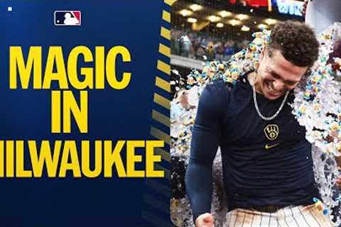 NINE STRAIGHT WINS for the Brewers after Isaac Collins' walk-off home run! 🥞