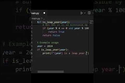 Leap Year Logic in Python | Python Coding Tutorial for Beginners #python #coding #education
