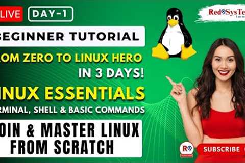 Linux tutorial for beginners 2025 | Linux basics and commands | [2025] | Live Day-1 | Red9SysTech