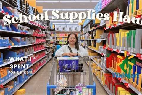 School Supply Shopping Haul 2025 | Back to School Shopping for 2 Kids | Silent Vlog 🛒✏️