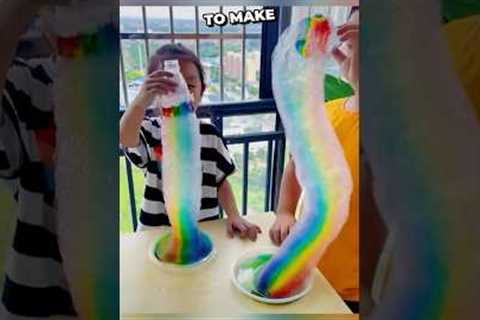 🌈🫧 Making Rainbow Bubbles – Colorful Fun for All Ages! 😍✨