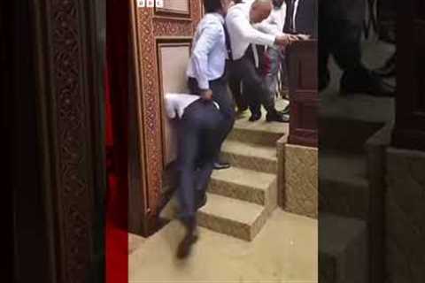Maldives parliament descends into violence between politicians. #Maldives #Shorts #BBCNews