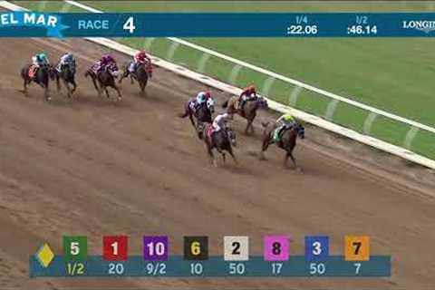 Mia Mac wins race 4 at Del Mar 8/14/25