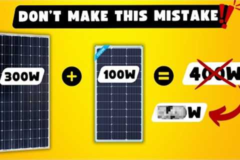 How to Wire Different Sizes of Solar Panels ? Series - Parallel - Mixed?