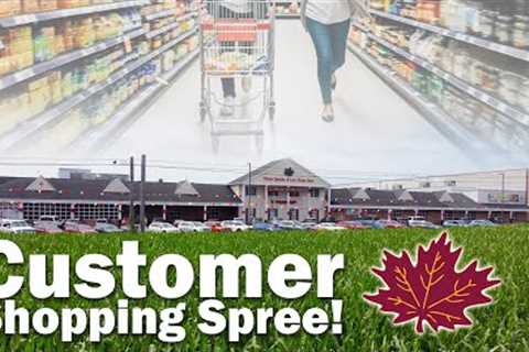Customer Shopping Spree at The Shady Maple Farm Market