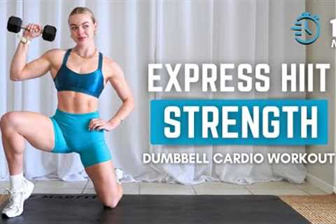 15 Min Strength HIIT Workout with Dumbbells | Quick & Effective Full Body Cardio for Muscle..
