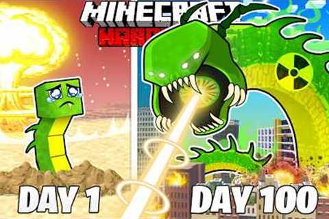I Survived 100 Days as a NUCLEAR WORM in HARDCORE Minecraft