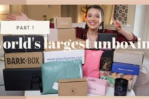 WORLD'S LARGEST SUBSCRIPTION BOX REVIEW | Unboxing &amp; Comparing Popular Boxes | Pt 1