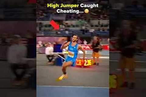 He pretended to be injured then did this😭 #track #highjump #meme #cheating #sports