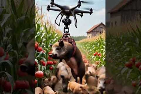 Farmer Uses Drone to Capture Wild Boar Entering His Field!