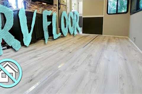 RV Flooring with Slide & Mold Treatment - Our RV Renovation
