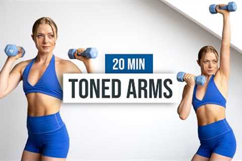 20 MIN TONED ARMS Workout - With Weights | At Home Strength Training