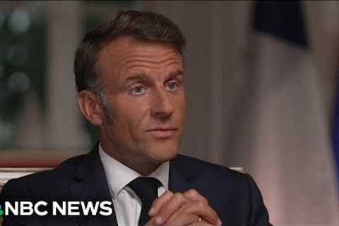 French President Emmanuel Macron responds to Trump's comments about a Ukraine deal from Putin