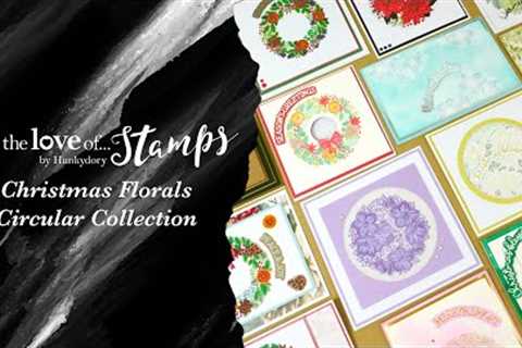 NEW Christmas Florals Circular Stamp Collection