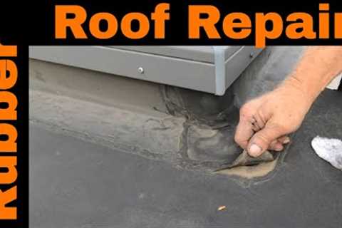 How to Repair an EPDM Rubber Roof Leak in 3 minutes with no experience - DIY
