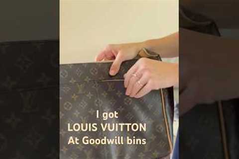 I got 2500$ bag for 1$ at goodwill outlet #thrift #shopping #goodwill #outletbins #bins #deal