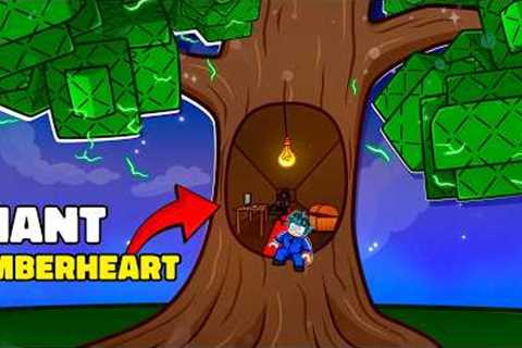 I Built a Base Inside of Giant Amberheart Tree!