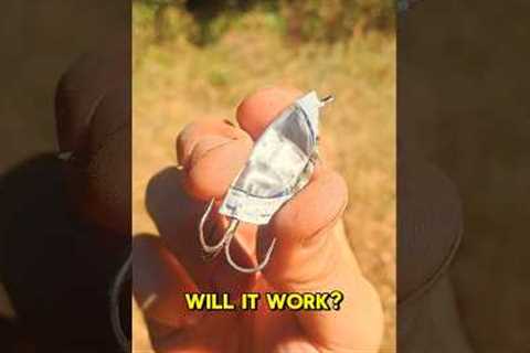Making a Fishing Lure With Trash 🎣😂 #short #fishing #diy