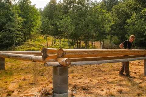 I'm Building an Rustic LOG CABIN Alone on my New Off Grid Land | EP20