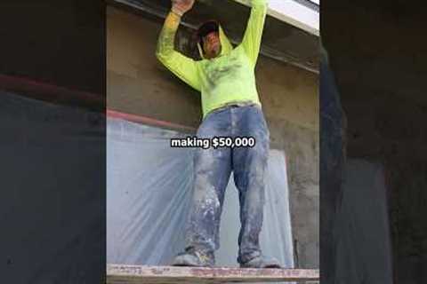 I Taught My Friend How To Start A Construction Business…😮 #stucco #construction #homerepair