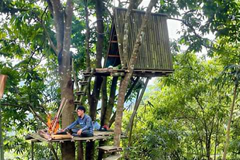 I Spent 7 Days Building a Bamboo Treehouse Survival in the Jungle
