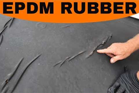 REPAIRING a leaking EPDM Rubber roof: Only 3 Minute repair - Super Silicone Seal