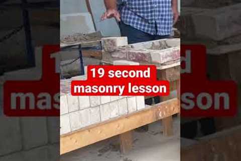 A Brief #masonry Lesson