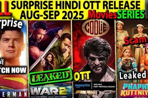 SURPRISE New Hindi OTT Release AUG-SEP l SuperManHindi-Dub, WAR2, Coolie, Scam Punjabi Series-Movies