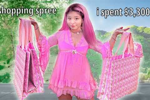 going on a huge no budget shopping spree... (i only bought pink clothes)