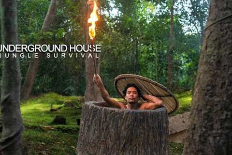 Building The Most Secret Underground House in the Deep Jungle By Ancient Skills